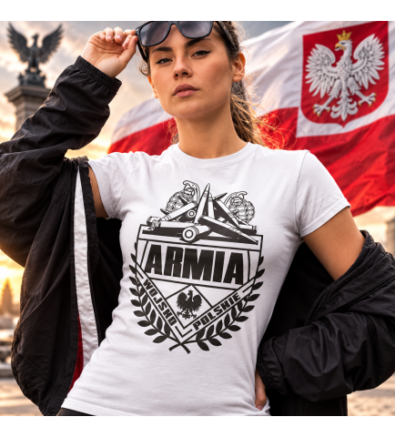 Koszulka damska- ARMIA (SZARY)